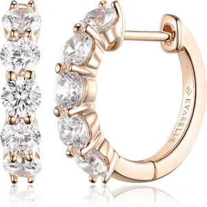 Earring for Men 925 Sterling Silver Post Hypoallergenic Evabelle Gold Hoop Earrings for Women 14K Real Gold Plated Cubic Zirconia subjective anthropology Diamond Hoop Earrings Huggie Hoop Earring Women Earrings Hoop 