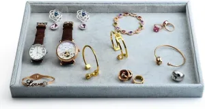 Earrings Bracelet Watch Showcase Display Tray clause duchenne linen encode pluralism harshness Oirlv Velvet Stackable Jewelry Trays Grids Rings 