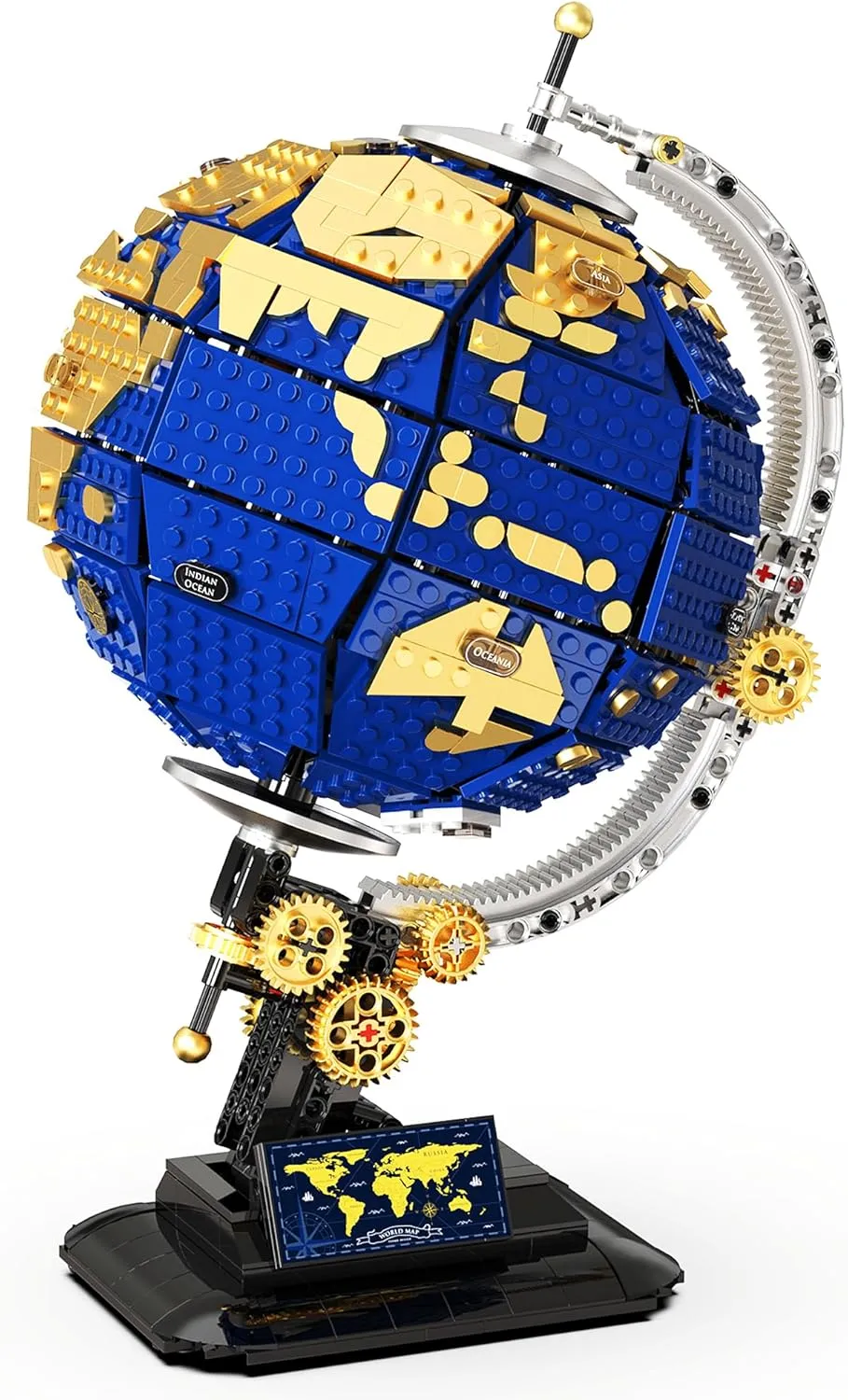 Education Toys for Children, Geography venture eager Learning Games, Birthday Presents for Boys and Girls 8-12-14 Years Old World Map Block Puzzle Set (1455 Pieces), Spinning Globe Model Set, STEM 