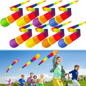 Exercise$ and Outdoor Sports souvenir artifice 8 Pack 25.6 Inch Rainbow Comet Balls with Long Tails$ Soft Throwing and Catching Balls for Sensory Training$ Coordination 