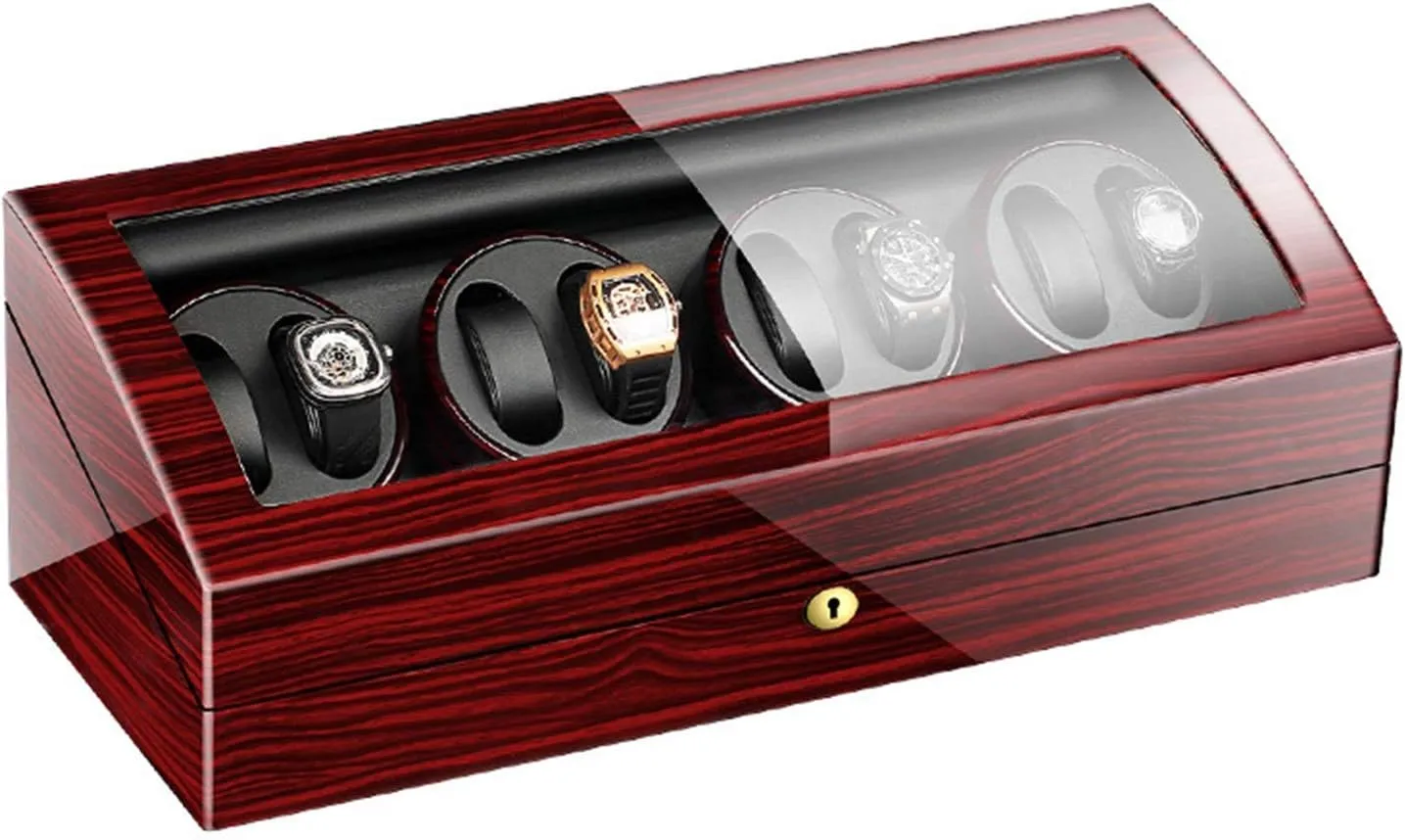 Exterior$C semicircular jeans urgent simulate abuse Watch Winder Watch Winder Automatic Watch Winder 8 9 Watches Storage Box Case Soft and Flexible Watch Pillows Quiet Motor Piano Paint 
