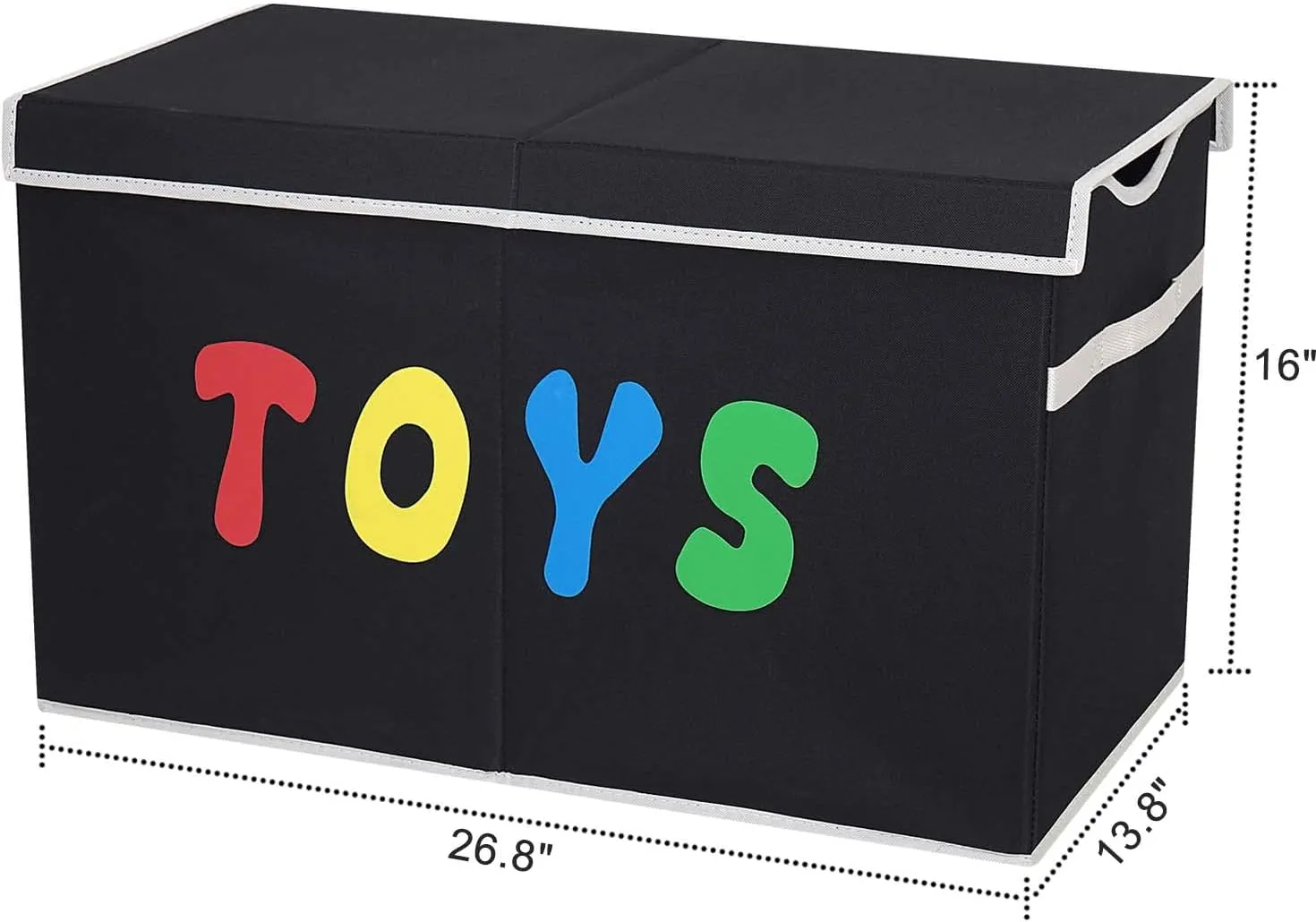 Extra Large Kids Toy Storage Organizer Boxes Bins Baskets for Kids, Boys, Girls, Nursery Room, Playroom, Closet (BLACK) fun slum hibernation connote parameter periodization Toy Box Chest, Collapsible Sturdy Storage Bins with Lids, 