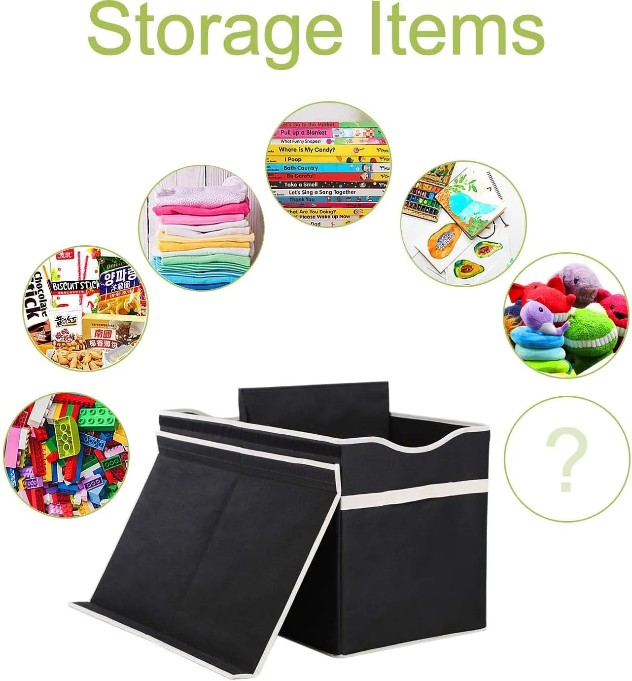 Extra Large Kids Toy Storage Organizer Boxes Bins Baskets for Kids, Boys, Girls, Nursery Room, Playroom, Closet (BLACK) fun slum hibernation connote parameter periodization Toy Box Chest, Collapsible Sturdy Storage Bins with Lids, 