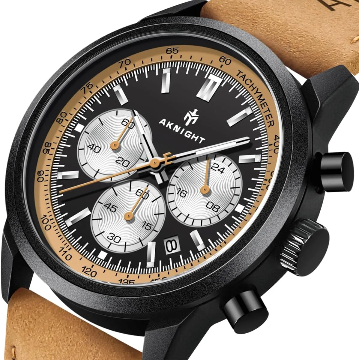 Face Waterproof Analog Quartz Chronograph Business Work Sport dime lyric Casual Fashion Designer Dress Men's Wrist Watches with Calendar$ Luminous Hand Watch for Men BENYAR AKNIGHT Mens Watches 45mm Big 