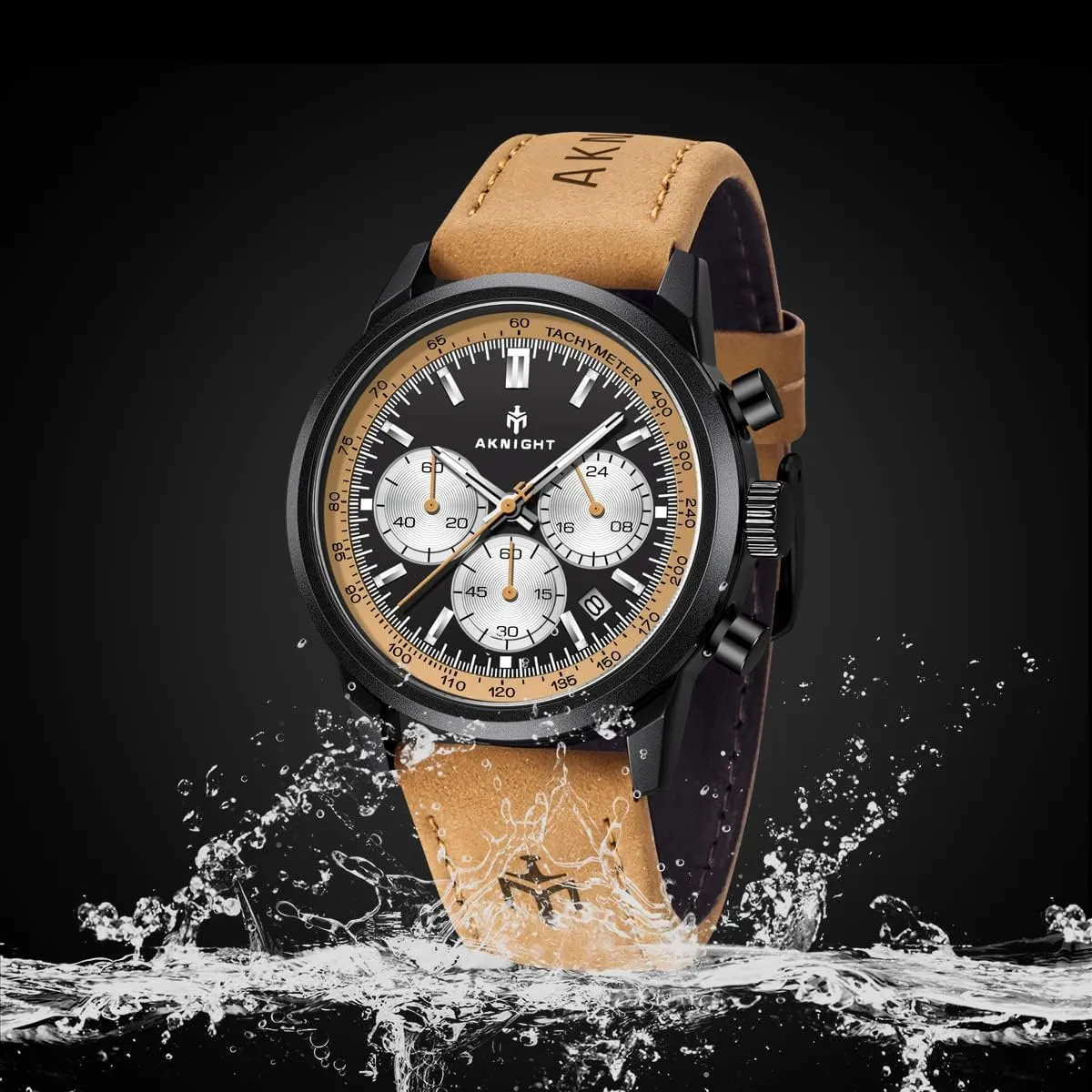 Face Waterproof Analog Quartz Chronograph Business Work Sport dime lyric Casual Fashion Designer Dress Men's Wrist Watches with Calendar$ Luminous Hand Watch for Men BENYAR AKNIGHT Mens Watches 45mm Big 