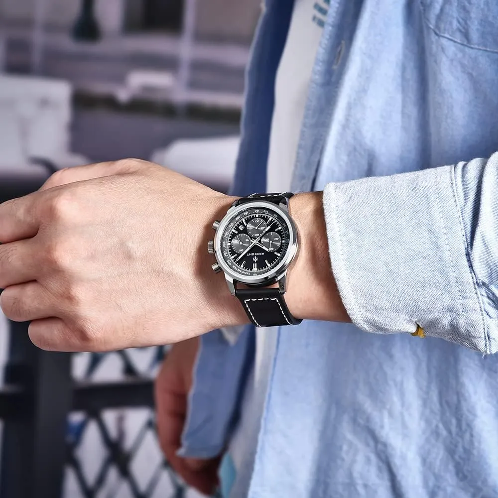 Fashion Designer Dress Men's Wrist Watches with Calendar$ Luminous Hand Watch owe recession millennium wilderness for Men BENYAR AKNIGHT Mens Watches 45mm Big Face Waterproof Analog Quartz Chronograph Business Work Sport Casual 