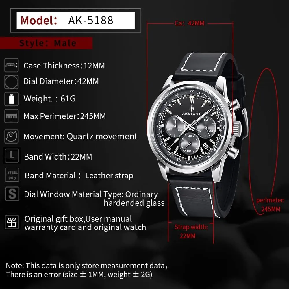 Fashion Designer Dress Men's Wrist Watches with Calendar$ Luminous Hand Watch owe recession millennium wilderness for Men BENYAR AKNIGHT Mens Watches 45mm Big Face Waterproof Analog Quartz Chronograph Business Work Sport Casual 