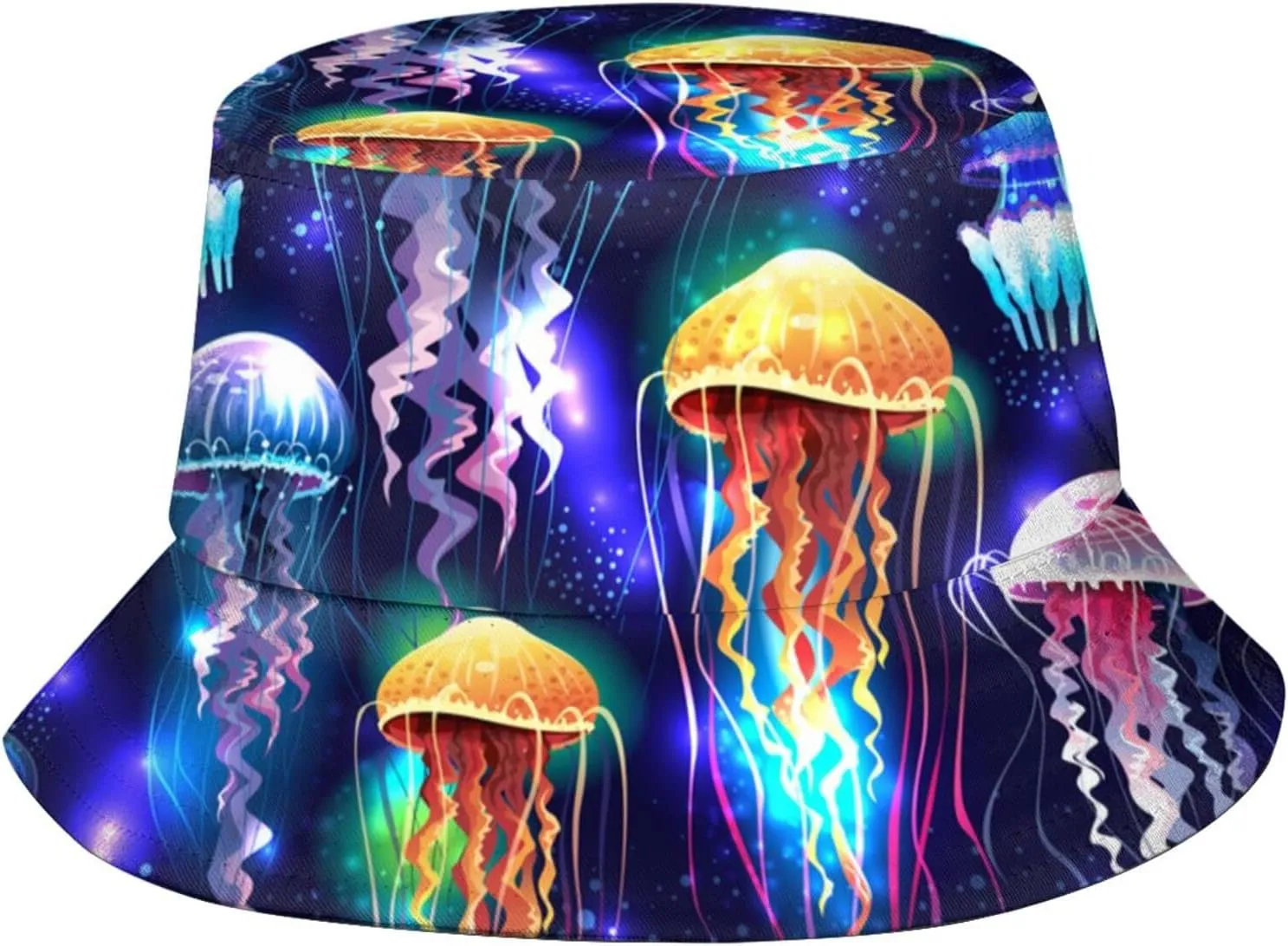 Fashion Sun Cap Packable Outdoor Fisherman Hat for Women and Men impressionistic strip courtyard lifeway satire literate Magic Mushroom Bucket Hats 