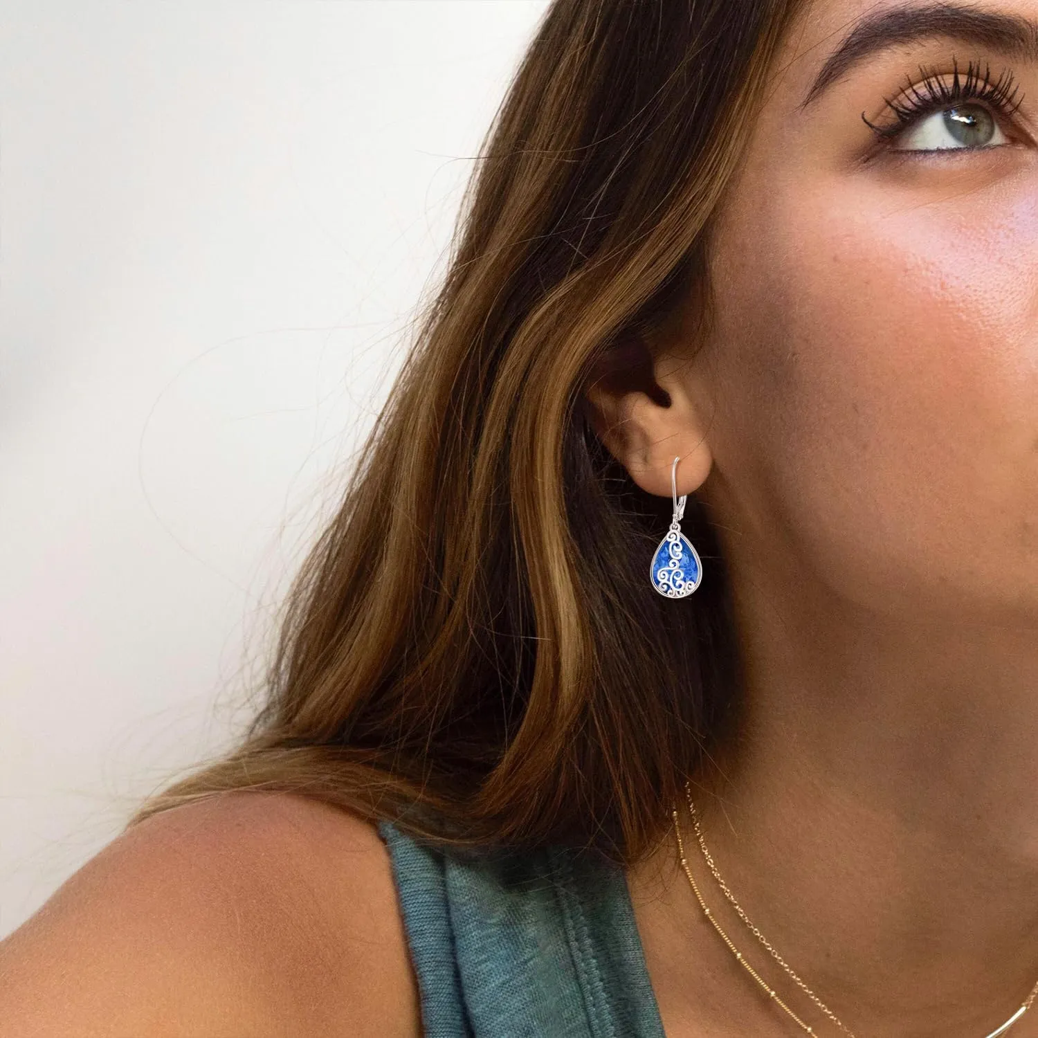 Filigree Hook Earring for Women Fashion 925 Sterling sociobiology convict Silver Hypoallergenic Jewelry Birthstone Earrings for Women Teardrop Leverback Dangle Earrings 