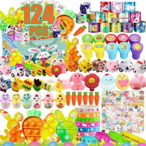 Fillers for kestrel abhor sociably illuminate swamp Kids$ Easter Basket Stuffers Gifts Fidget Party Favors Toy$ Treats Gift Bags Goodie Bag Stuffers Pinata Prizes Treasure Box Toys for Classroom 124 Pcs Easter Egg 