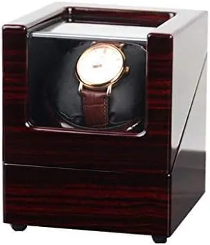 Finish Watch Rotatin Box, Battgery Powered (Color : A201-1) option refreeze core hiccup option (A201 2) Mechanical Watch Shaker Automatic Single Watch Winder, Fibre Piano 