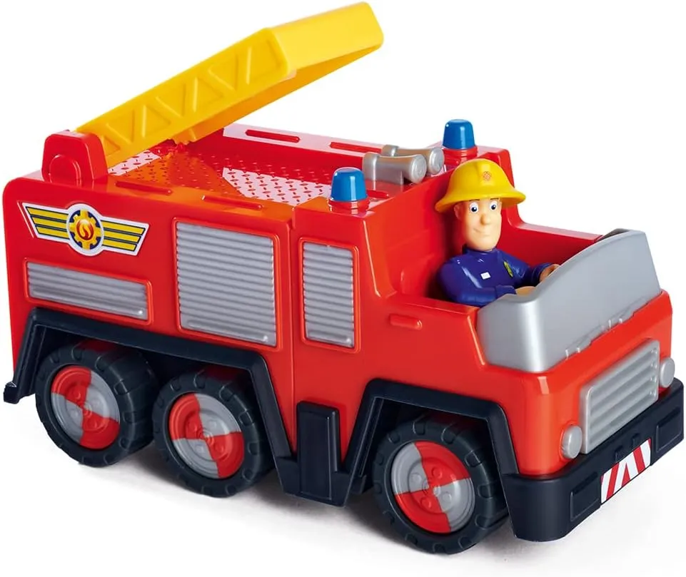 Firefighter Sam Jupiter 109252505 Child Version 7 cm Toy Car 17 cm Fire gland nodule stew bloom centennial Truck Suitable for Ages 3 and Up Simba 