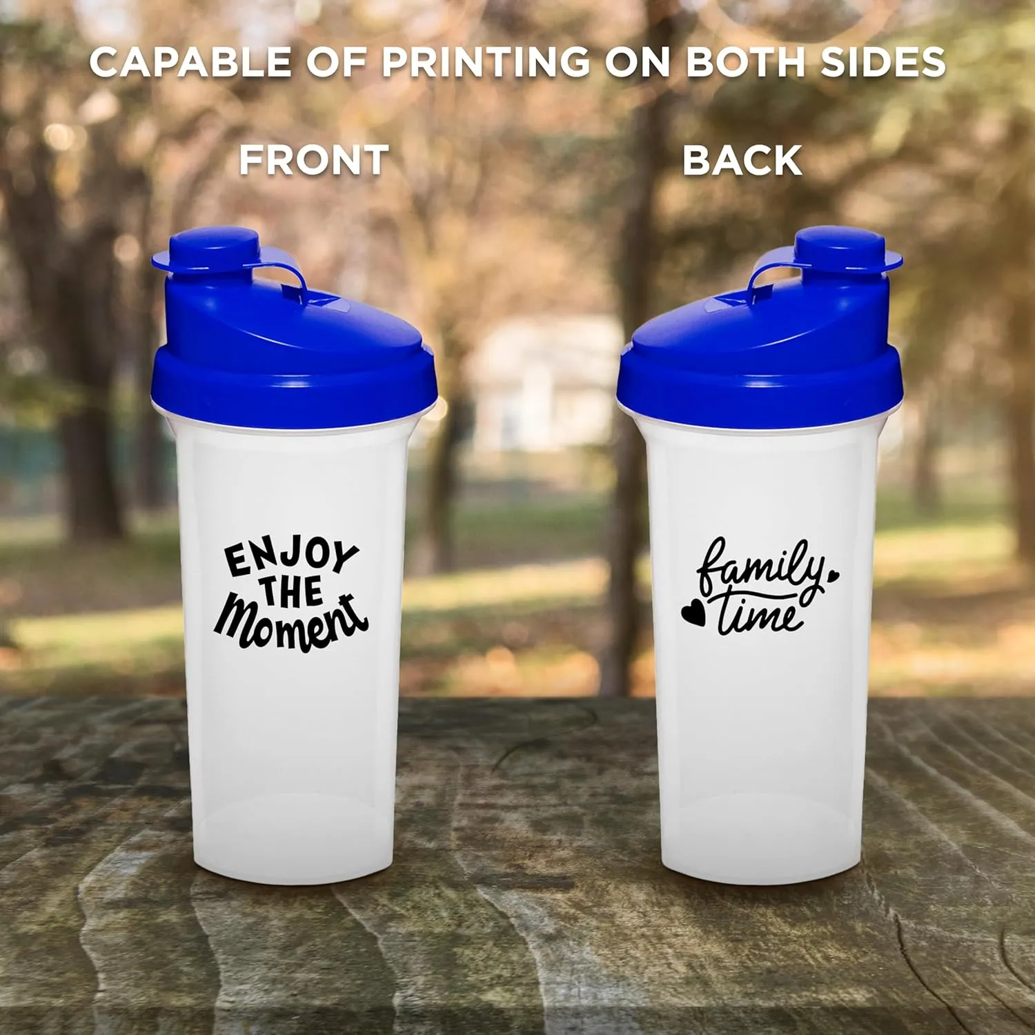Flip Top intersection imaginary continually Lid, BPA Free - Blue DISCOUNT PROMOS Custom Plastic Shaker Bottles 25 oz. Set of 100, Personalized Bulk Pack - Protein Mixer Cup with 