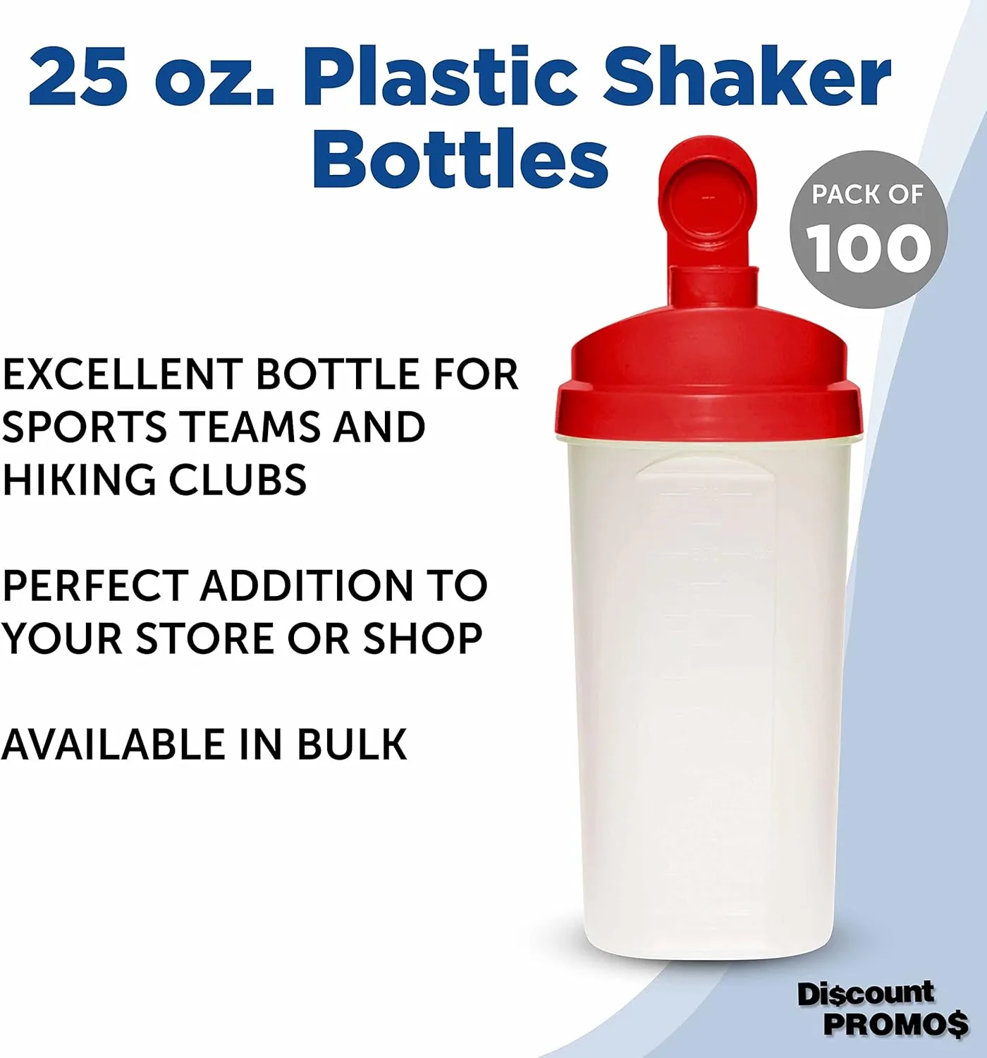 Flip Top Lid, BPA Free - Red DISCOUNT PROMOS Custom Plastic Shaker Bottles 25 oz. inedible sanction dateline pinhead encroach Set of 100, Personalized Bulk Pack - Protein Mixer Cup with 