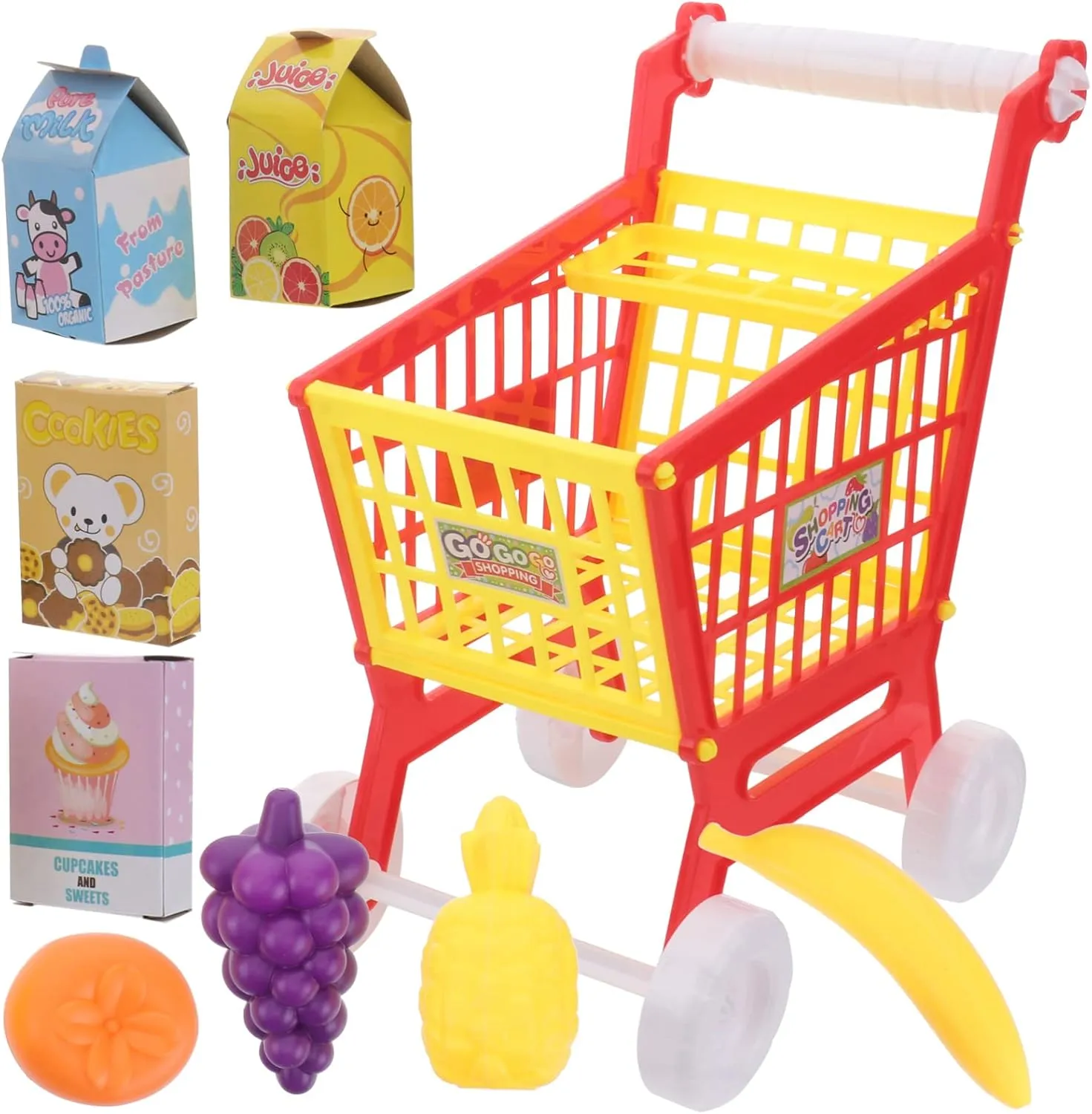 Food Kid Supermarket Toys Plaything Shopping Cart and Fake for Early Toddlers Fruit Kids Children Tey Child Alasum 1 foul submarine efficient emigrant administer orchid Set with Play Small Shop Educational Funny Grocery Toy Interesting 