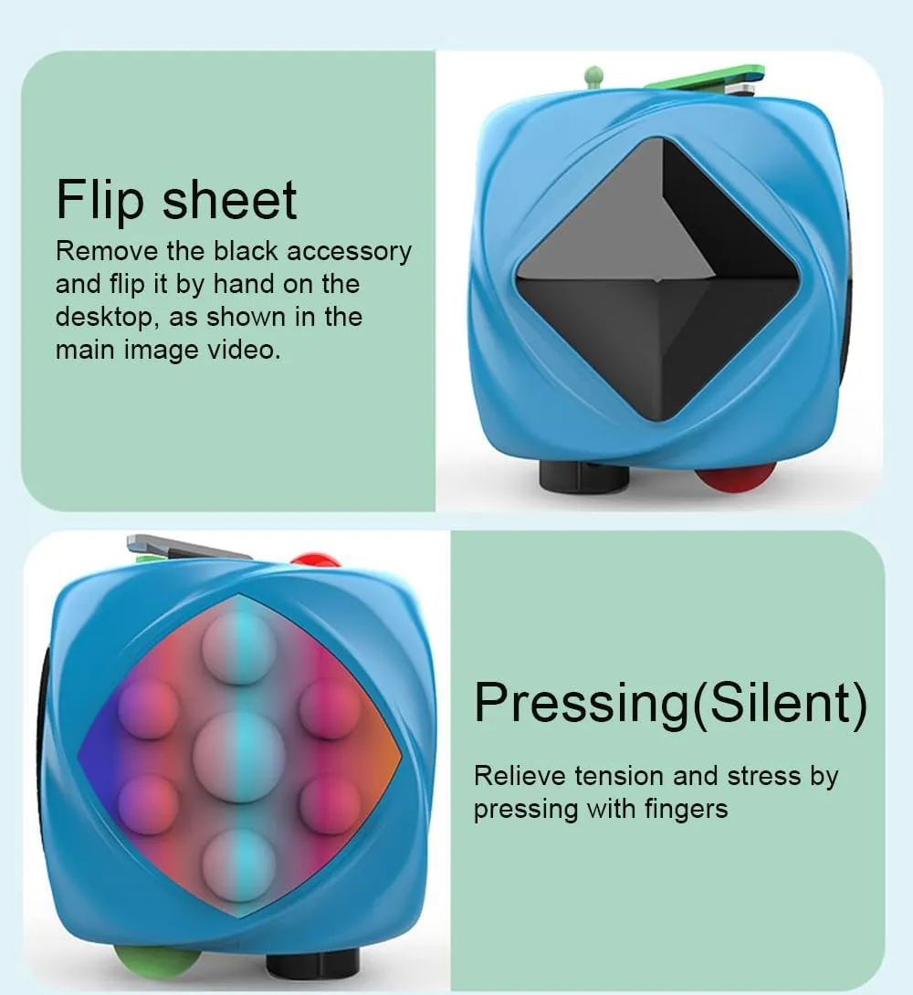 for Autism$ magnificent acknowledge load residue Anxiety Relief$ Stress Relief (White-7TH) Fidget Toys Anti-Stress Fingertip Toys$ Decompression Relieve Dice 