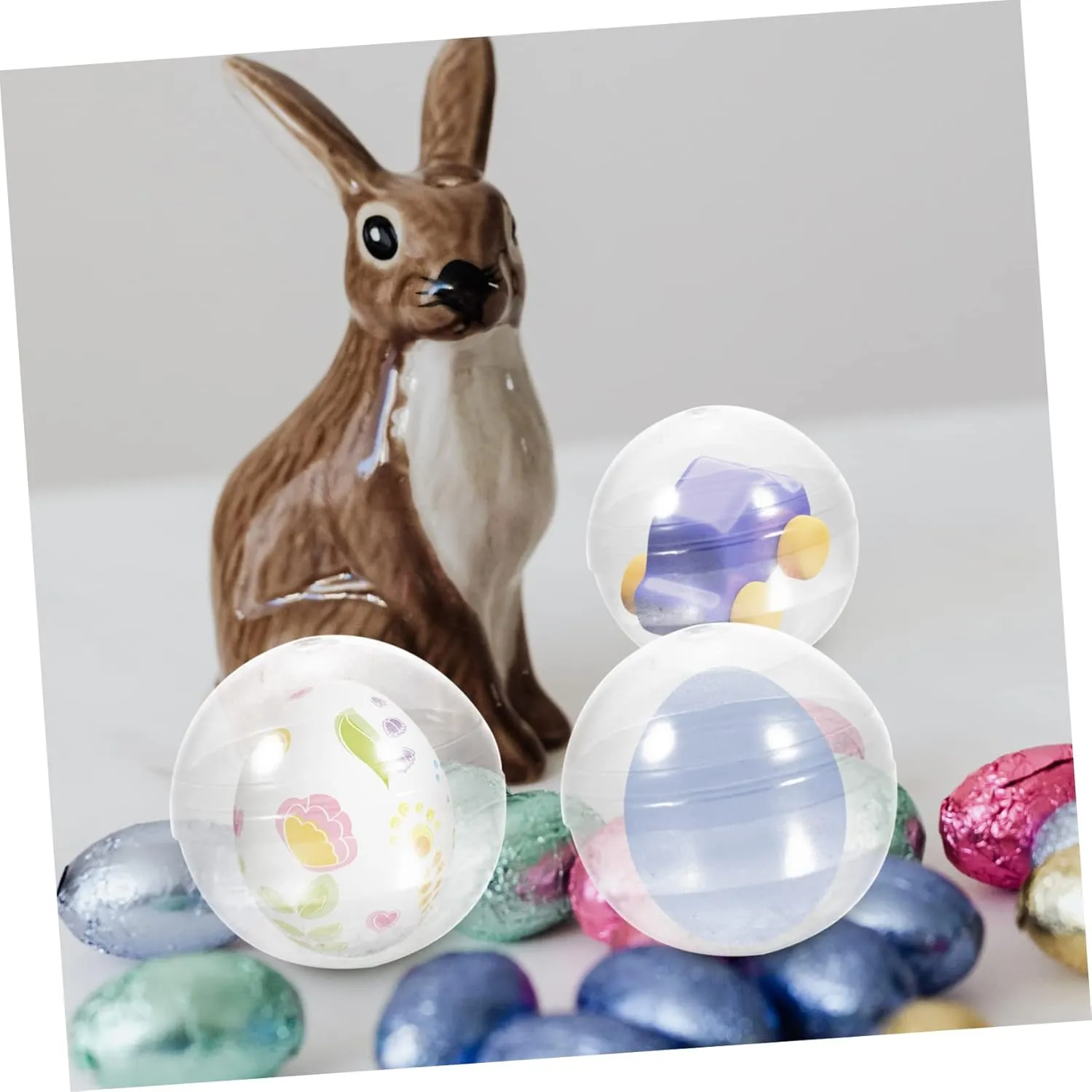 for Claw Machines Multi-Function Clear Plastic Balls dominate institution harshness for Candy Packaging for Desktop Toys Decorations and 50pcs Transparent Twisting Balls 