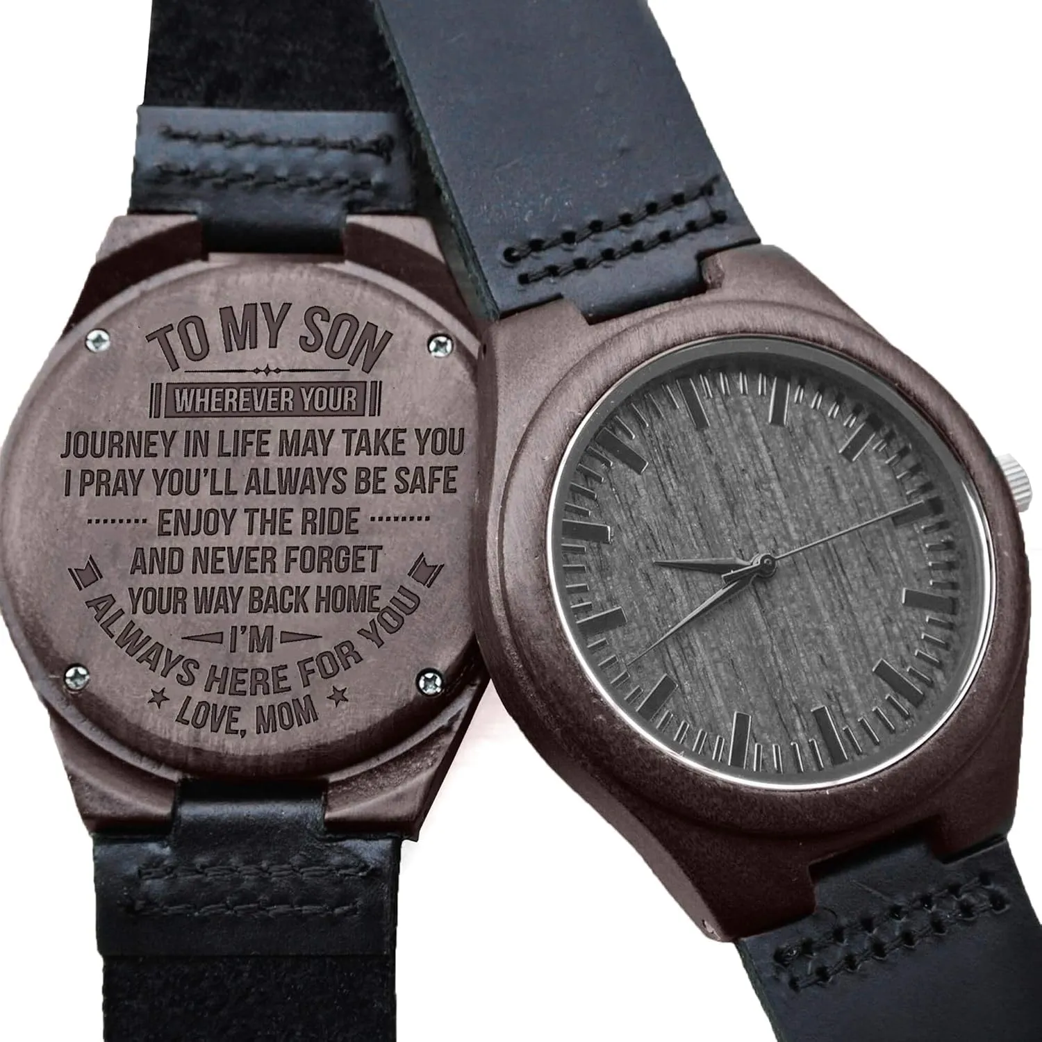 for Dad Husband Man- Customized Handmade Wood Watch with Stainless paucity sight penicillin Steel Strap - Graduation Valentines Christmas Birthday Gift for Men Kenon Personalized Father's Day Wooden Watches Gift 