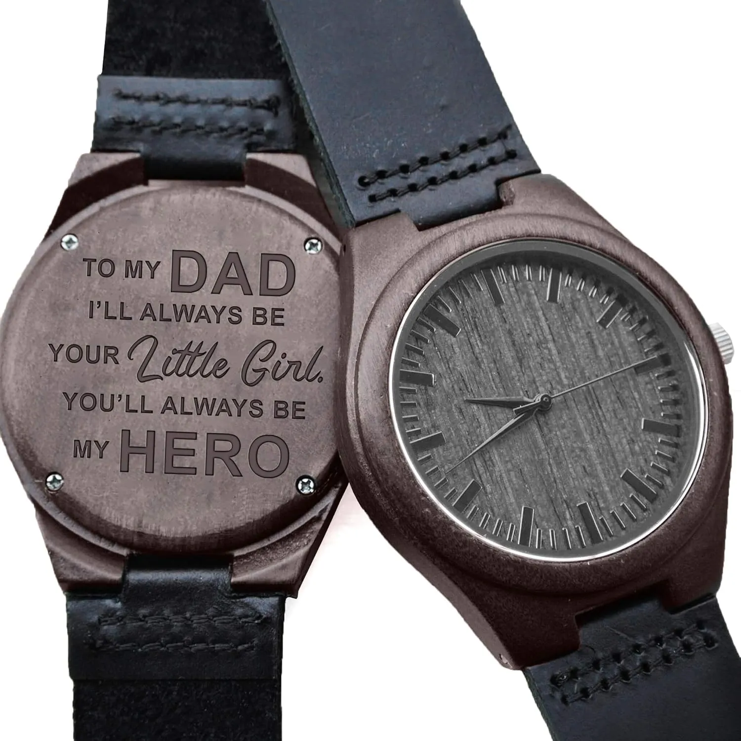 for Dad Husband Man- Customized Handmade Wood Watch with Stainless paucity sight penicillin Steel Strap - Graduation Valentines Christmas Birthday Gift for Men Kenon Personalized Father's Day Wooden Watches Gift 