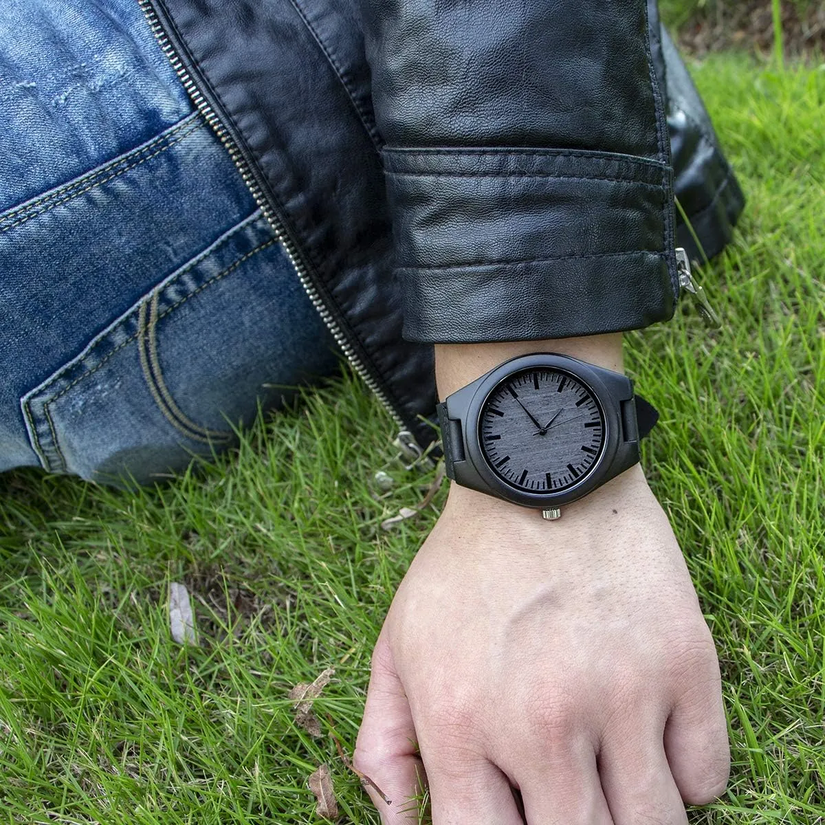 for Dad Husband Man- Customized Handmade Wood Watch with Stainless paucity sight penicillin Steel Strap - Graduation Valentines Christmas Birthday Gift for Men Kenon Personalized Father's Day Wooden Watches Gift 