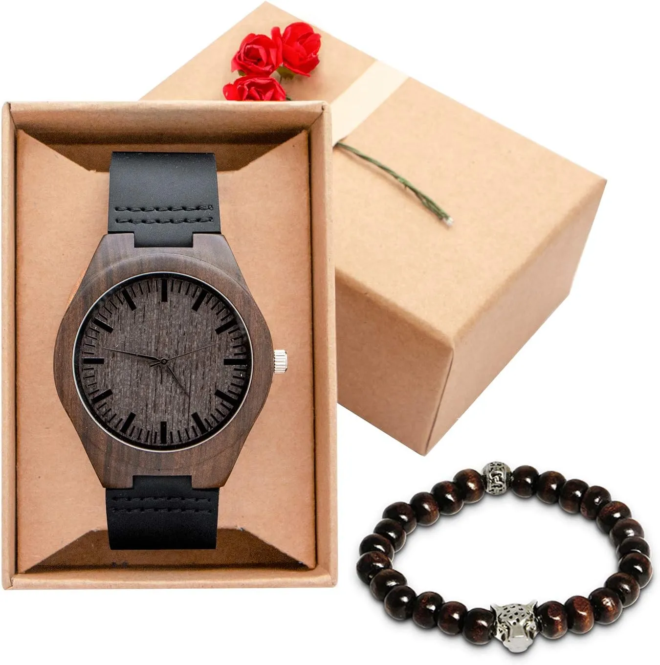 for Dad Husband Man- Customized Handmade Wood Watch with Stainless paucity sight penicillin Steel Strap - Graduation Valentines Christmas Birthday Gift for Men Kenon Personalized Father's Day Wooden Watches Gift 