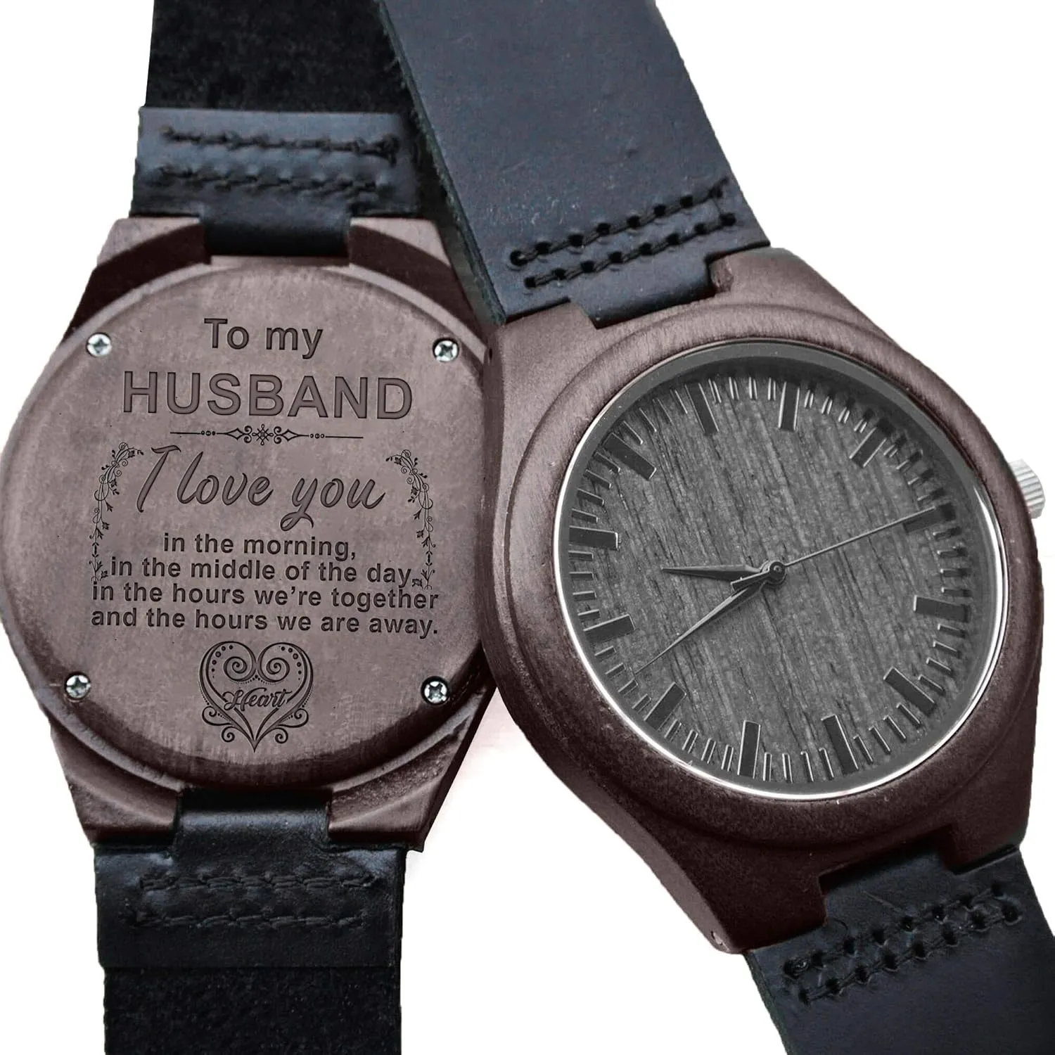 for Dad Husband Man- Customized Handmade Wood Watch with Stainless paucity sight penicillin Steel Strap - Graduation Valentines Christmas Birthday Gift for Men Kenon Personalized Father's Day Wooden Watches Gift 