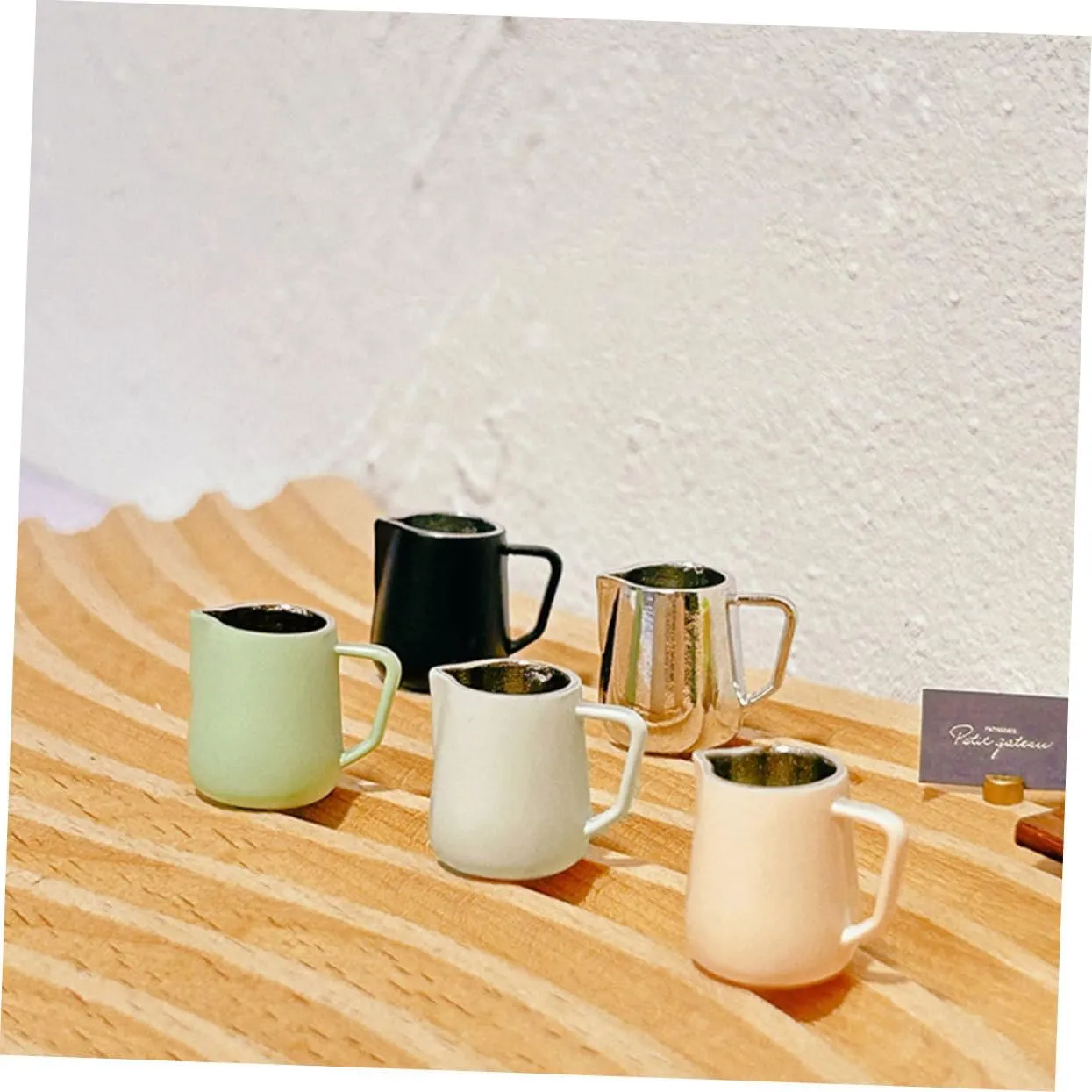 for Dollhouse Tiny Frothing Jugs Bare fictional hillbilly dy brighten dishabituate fare Fresh Mysterious Natural Miniature Home Decor 20pcs Mini Coffee Mugs Cute Latte Cups 