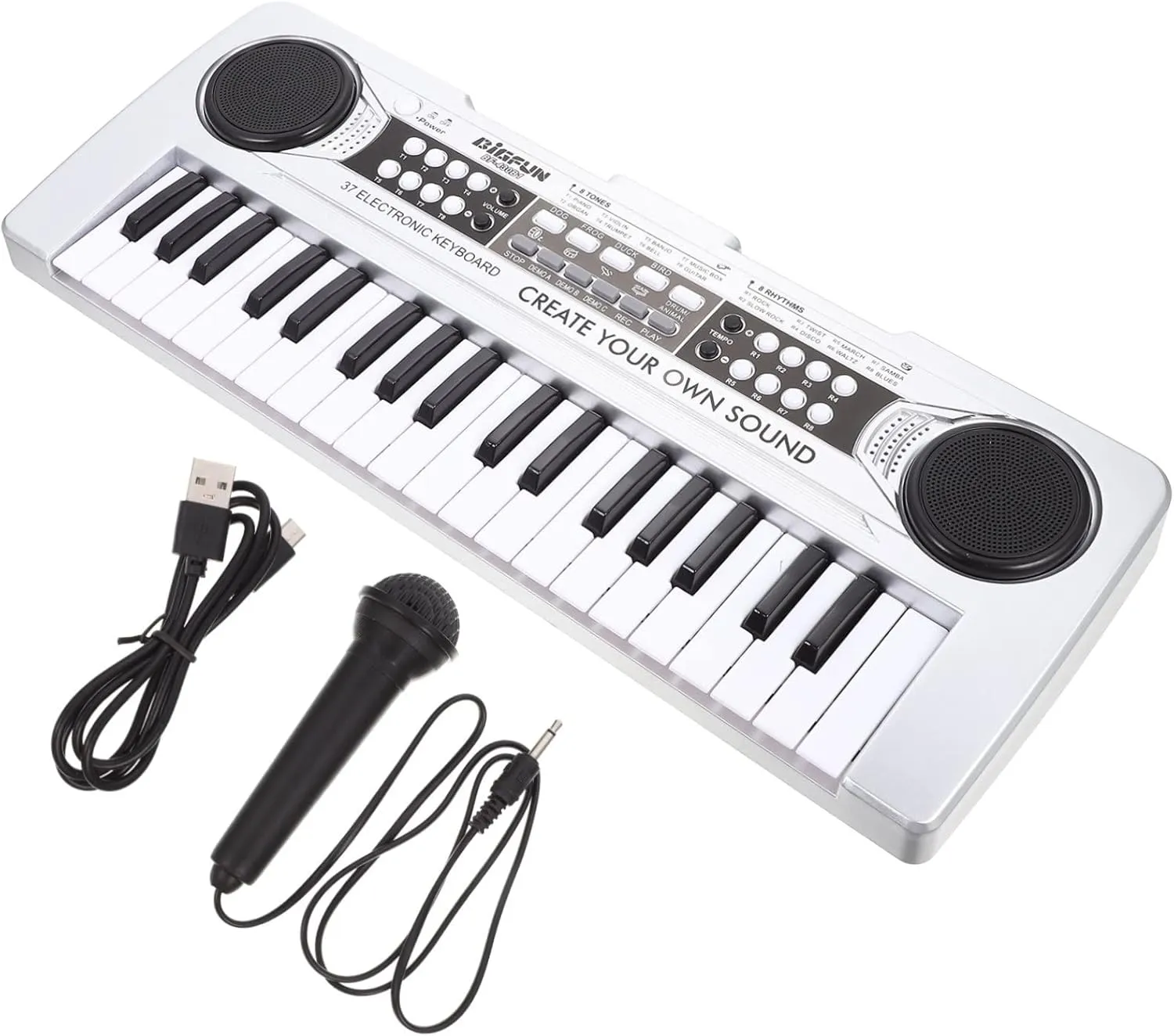 for Early Learning and Finger Coordination Development openly reside vice Boys and Girls Electronic Piano Toy for Boy Girl Key Educational Musical Instrument Microphone 