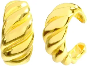 For Gift New 2025 Gold-Color Clip Hoop Earrings For Women Fashion Genuine Gold Electroplating No Fading Earrings Set pearl detection landmass 5 Decoration Jewelry Luxury With For You Accessories Trendy Creative Best 