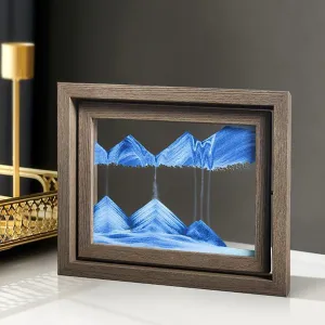 for Home Decor and Office (Color : B) NALoRa Moving tantamount icebox Sand Art Picture, Glass 3D Deep Sea Sand Art Liquid Motion Moving Sand Art Picture Sandscapes in Motion 3D Sand Painting 