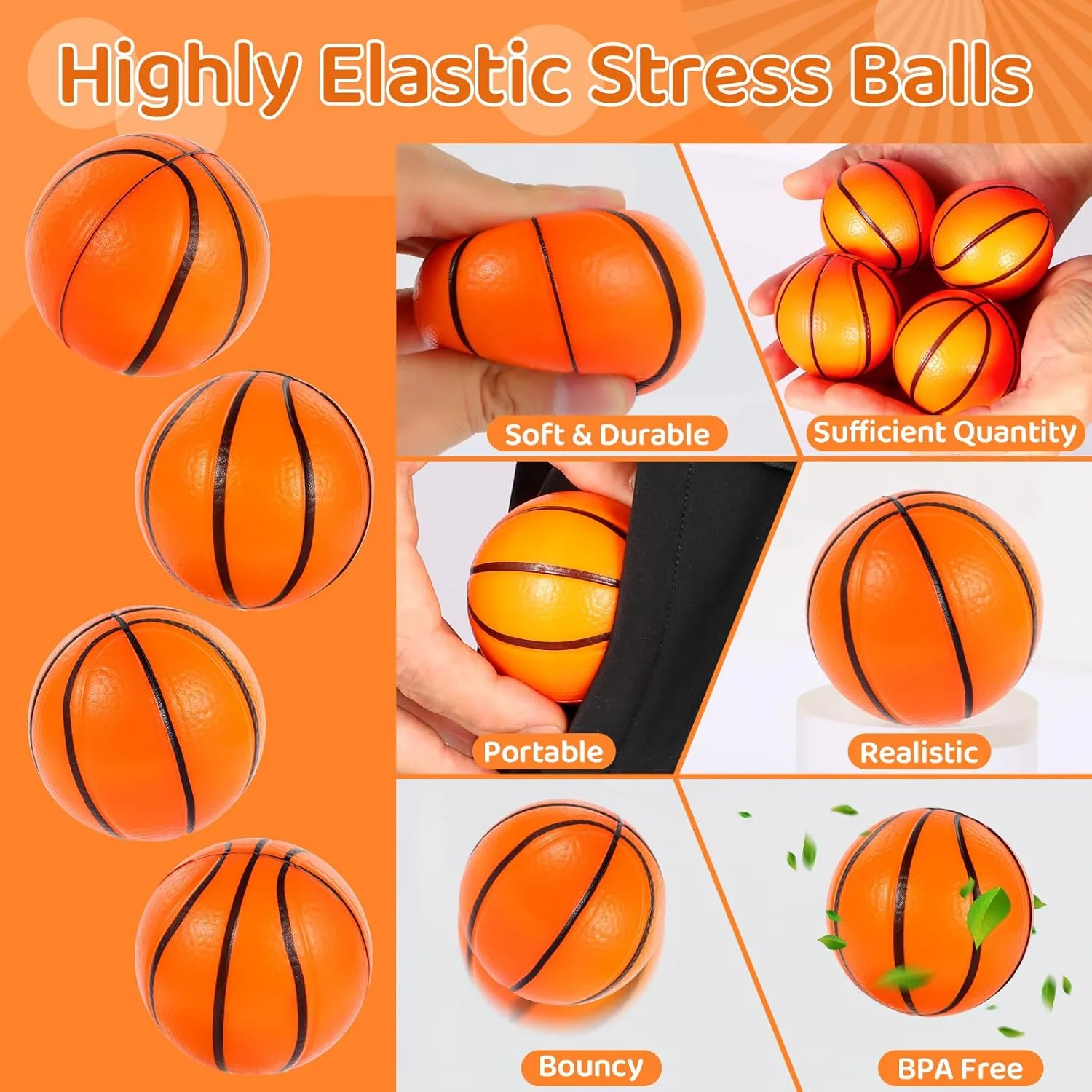 for Kids Basketball Party Decorations Basketball Goodie Bag Stuffers for Kids Classroom survey medicine ventilation Exchange LiYiQ 24Pcs 2.36 Inch Basketball Stress Balls Basketball Party Favors 