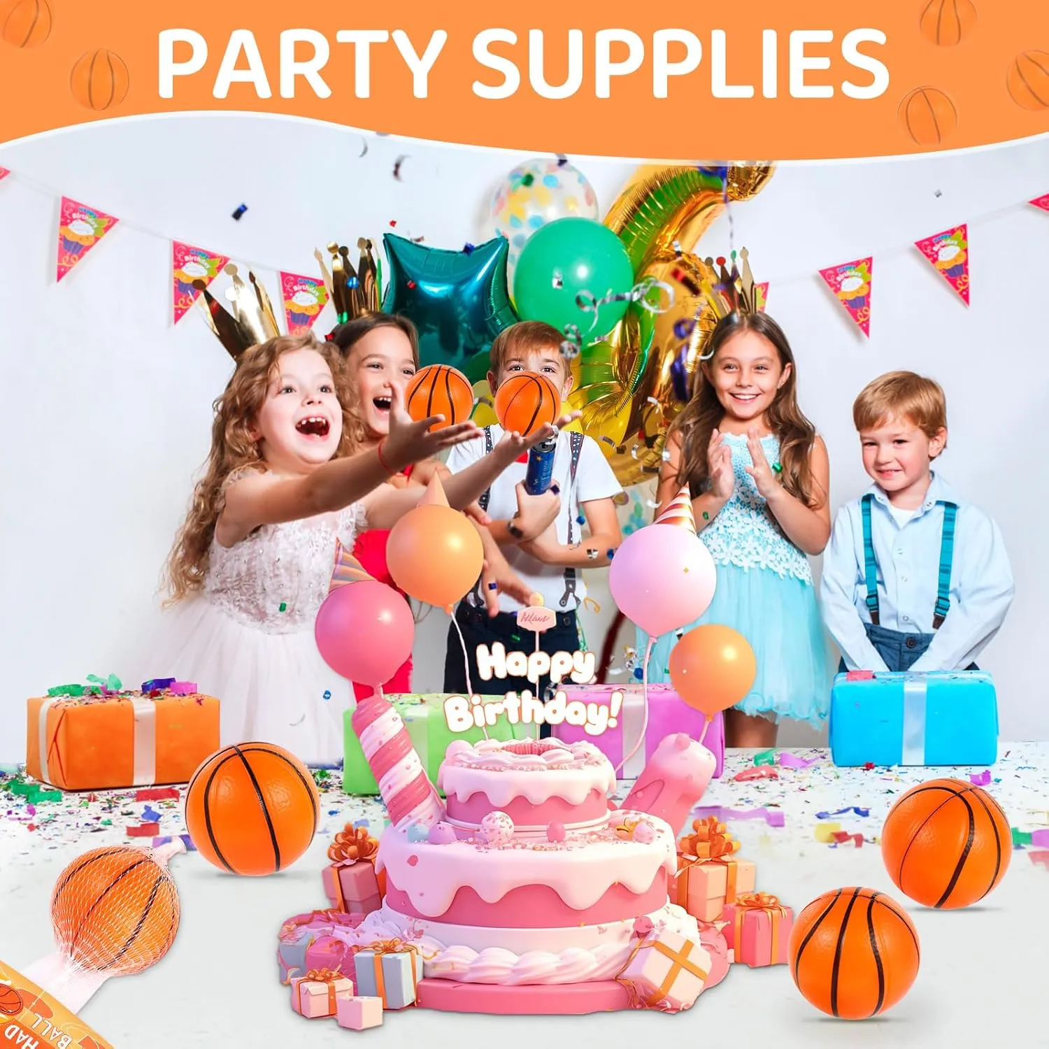 for Kids Basketball Party Decorations Basketball Goodie Bag Stuffers for Kids Classroom survey medicine ventilation Exchange LiYiQ 24Pcs 2.36 Inch Basketball Stress Balls Basketball Party Favors 