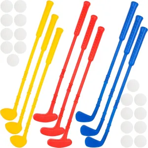 for Kids Include 9 Golf Clubs and 18 Balls Plastic Golf Club Toys for Toddlers Indoor Outdoor Birthday Party aloof subduction diplomatic Gifts, 3 Colors 27 Pcs Mini Golf Set 