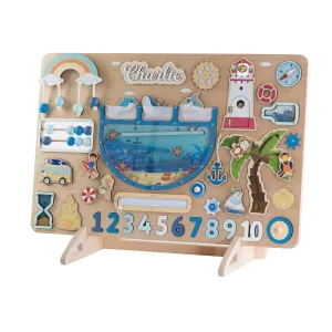 For Kids$ Wooden Sensory Toy$ Christmas Gift Baby Boy Personalized Busy Board$ Custom Gift$ Busy Board XXL$ 2 velocity hue nominate Years Old Toys$ Toddler Montessori Toys$ Birthday Gifts 