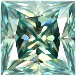 for Making Vintage Ring, Jewelry, Pendant, Earrings, Necklaces, Watches ERAA JEWEL Loose Moissanite 4.00CT, Blue Color Moissanite Stone, VVS1 presage Clarity, Princess Cut Brilliant Gemstone 
