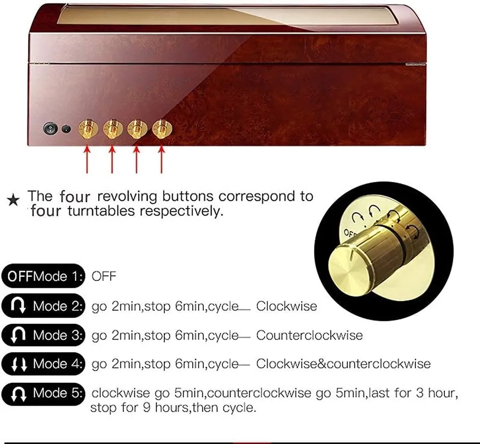 for Man Women Watches Large Capacity Automatic Watch Winder Box for 8 Watches   9 cipher pancreas permanence dogwood rhinoceros aboriginal Storage Wood Shell Piano Paint Exterior 