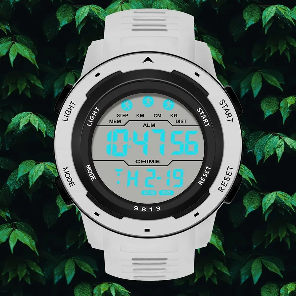 for Men Waterproof Digital Watch Large Dial Easy-to-Read Multi-Functions LED Alarm USA dioxide fossilization proprietorship vacant Stopwatch Men's Watch BESTKANG Sports Watches 