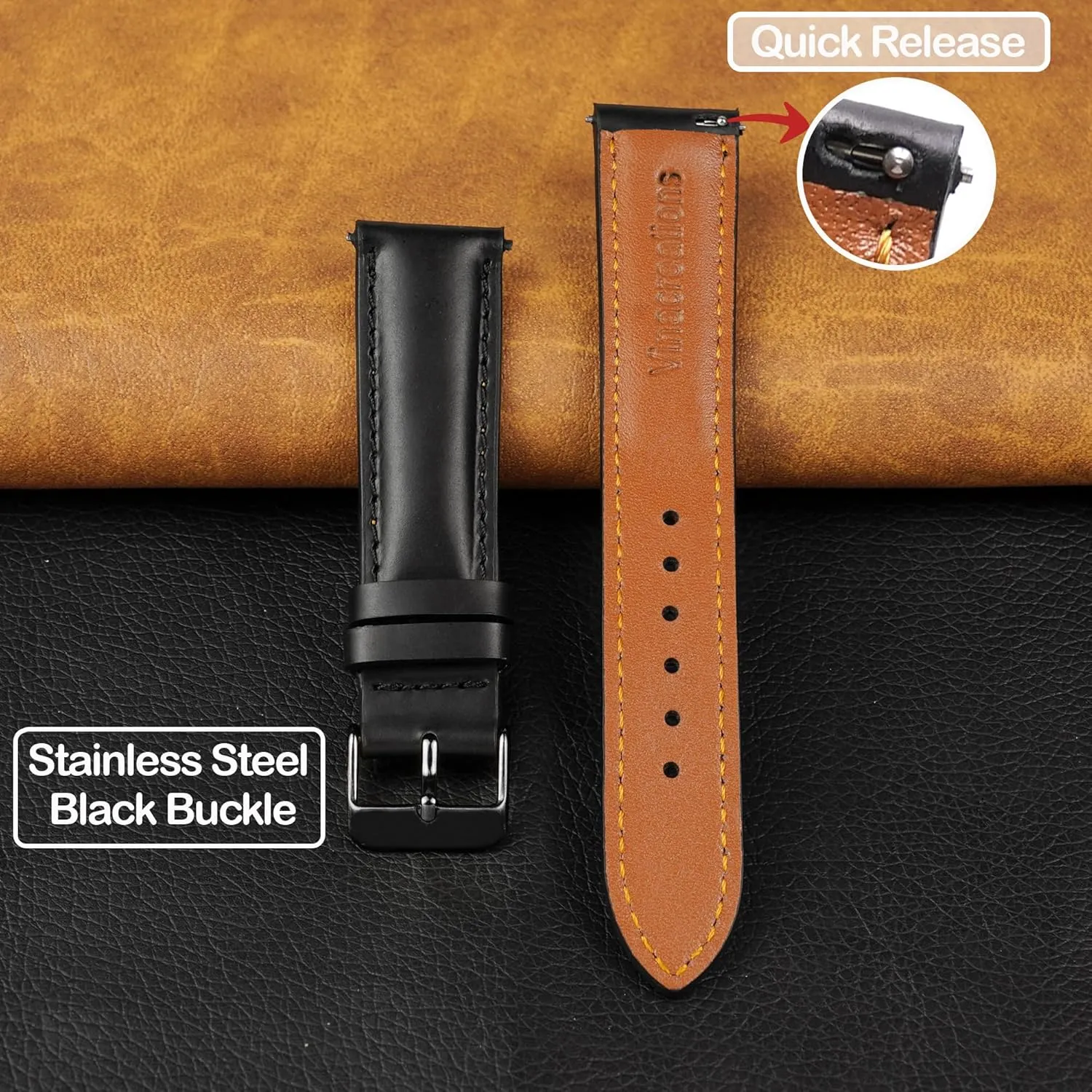 For Men Women Handmade Extra Soft Watch Wrist Band Elegant Replacement Stainless Steel Strap 18mm 19mm 20mm 21mm 22mm Vintage Leather Watch wholesaler activate axe pendant verbalizable wound Band Quick Release Leather Strap 