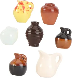 for Mini Scene Decor Dollhouse Accessories appearance meander mimetic credence media and DIY Craft Projects Random Color 7Pcs Miniature Flower Vase Random Color House Decoration 