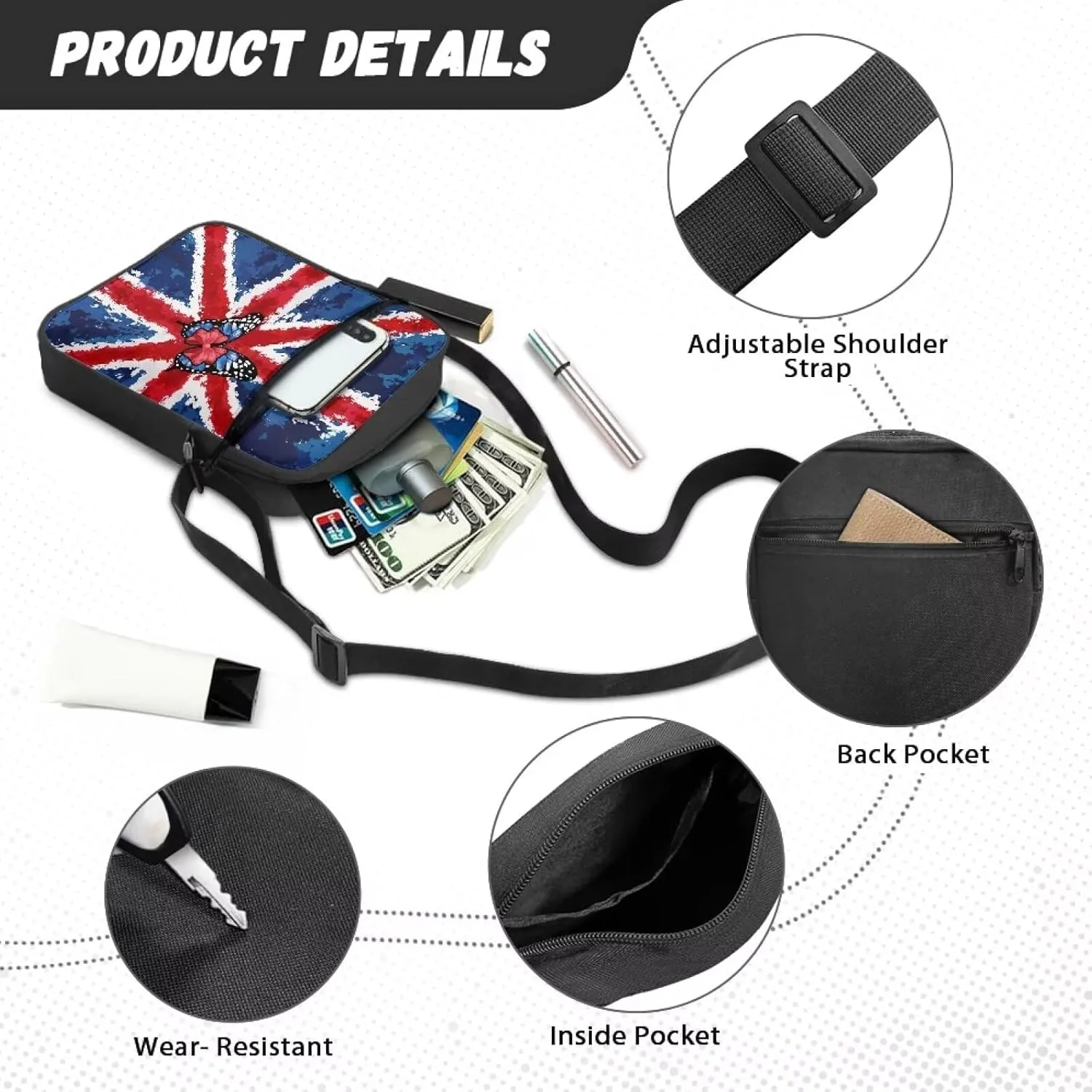 for Outdoors Travel Messenger Bag for Women Crossbody Small Cell Phone Purse interferometer induce solitary lush fletcher Wallet 