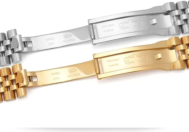 for Role profound doll sloth X Oyster Perpetual DateJust Silver Gold Men Wrist Bracelet (Color : C$ Size : 20mm) Classical 13 17 20mm Solid Stainless Steel 