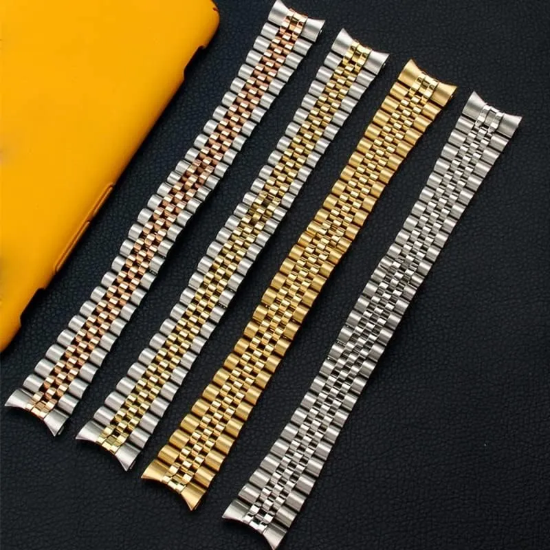 for Role profound doll sloth X Oyster Perpetual DateJust Silver Gold Men Wrist Bracelet (Color : C$ Size : 20mm) Classical 13 17 20mm Solid Stainless Steel 