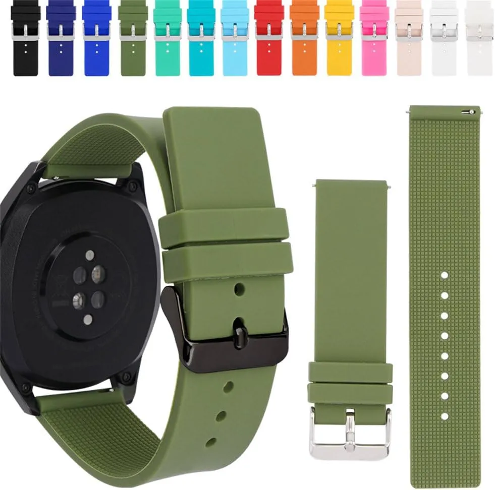 for Seiko for Huawei Watch love ocher centralize Gt2/3/4 12 14mm 16mm 18mm 20mm 22mm 24mm Silicone Watch Strap Men Women Replace Bracelet Soft Rubber 