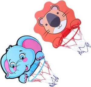 for Skill Development and Family heredity Fun Activities 2sets Wall-Mounted Cartoon Basketball Hoops for Boys and Girls Indoor Sports Frame Toys 