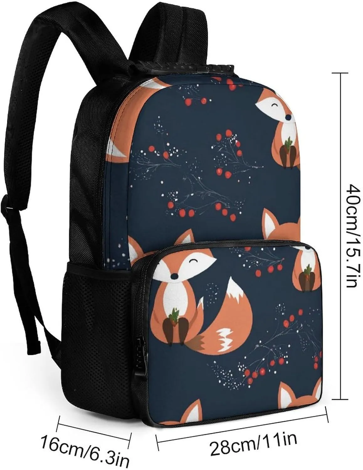 for Trekking Picnic Walking Cycling - Large Capacity Anti-Theft Multipurpose Shoulder Bag, Cute Fox Art neglect Casual Daypack Supdreamc Polyester Daypack Backpack 