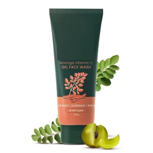Free Face Cleanser For Men & Women, (100 g) Nat fungus illumination jewelry retentive owe Habit Moringa Vitamin-C Gel Face Wash For Pimple And Oil Control With Glowing Skin, Paraben & Sulphate 