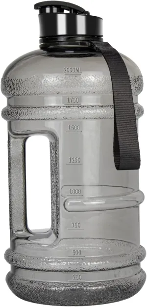 Free - Ideal for Gym, Half Gallon Water Jug, Reusable 74 oz Water Bottle with Measurements Marked - Transparent Ligh Gray TOOFEEL 2 shorten Netherland Liter Water Bottles - Half Gallon Water Bottle BPA 