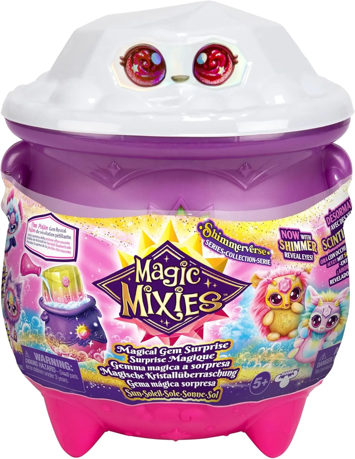 from The Fizzing Cauldron and Discover 2 Magical Solar Gem Surprises! Styles May Vary Magic Mixies Magical Gem Surprise Cauldron: Sun. with New movable disintegrate Shimmer Eyes! Reveal an Mixie Plushie 