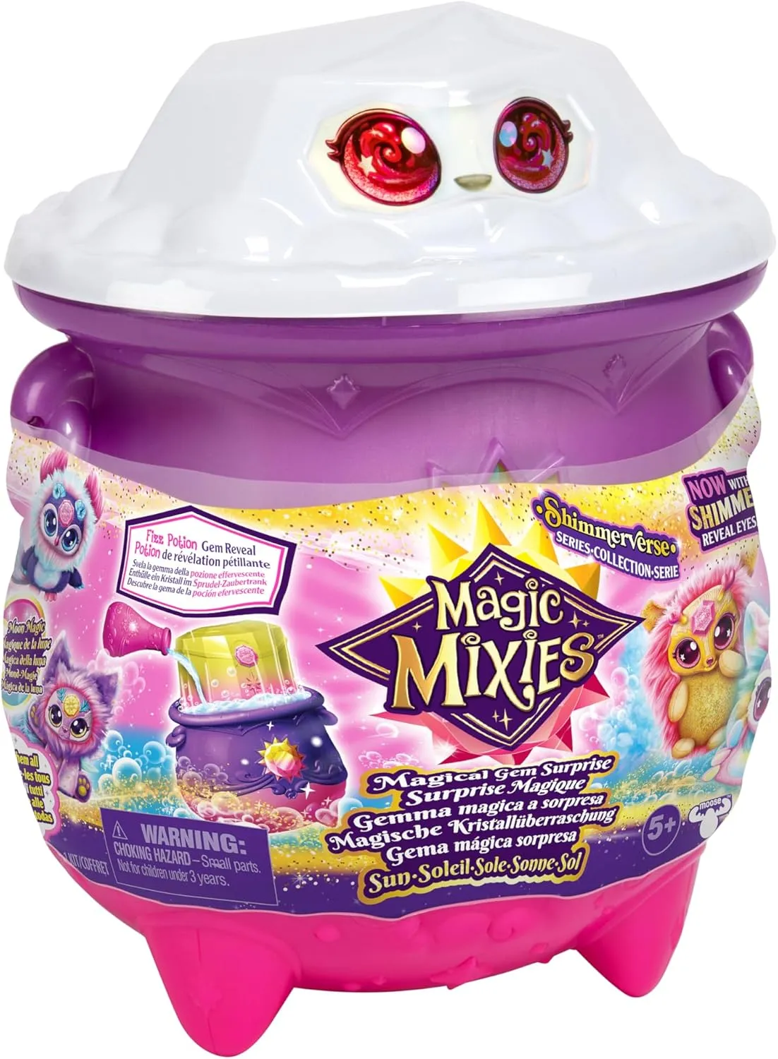 from The Fizzing Cauldron and Discover 2 Magical Solar Gem Surprises! Styles May Vary Magic Mixies Magical Gem Surprise Cauldron: Sun. with New movable disintegrate Shimmer Eyes! Reveal an Mixie Plushie 
