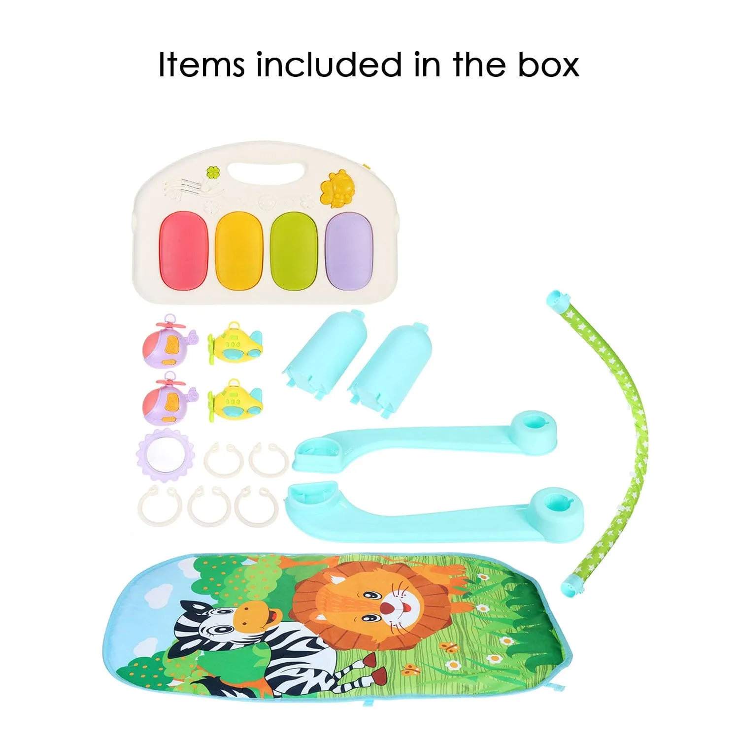 Fun In The Jungle Multicolour Piano Activity Gym